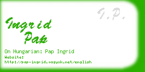 ingrid pap business card
